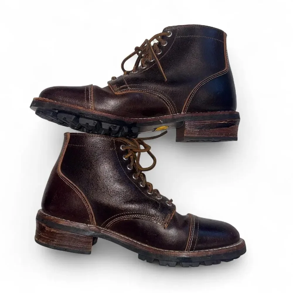 Thursday Vanguard Dark Brown Horween Leather Boots USA Made Size 9